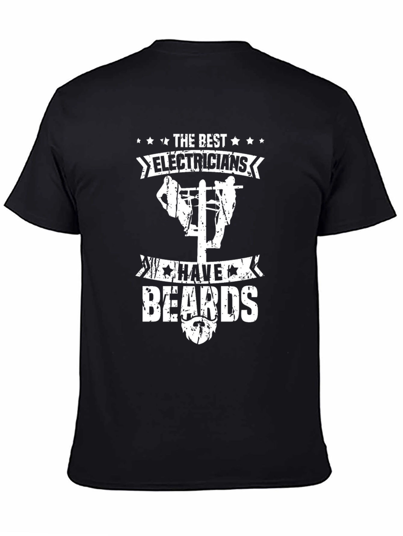 Bearded Electrician T-Shirt Funny Lineman Tee