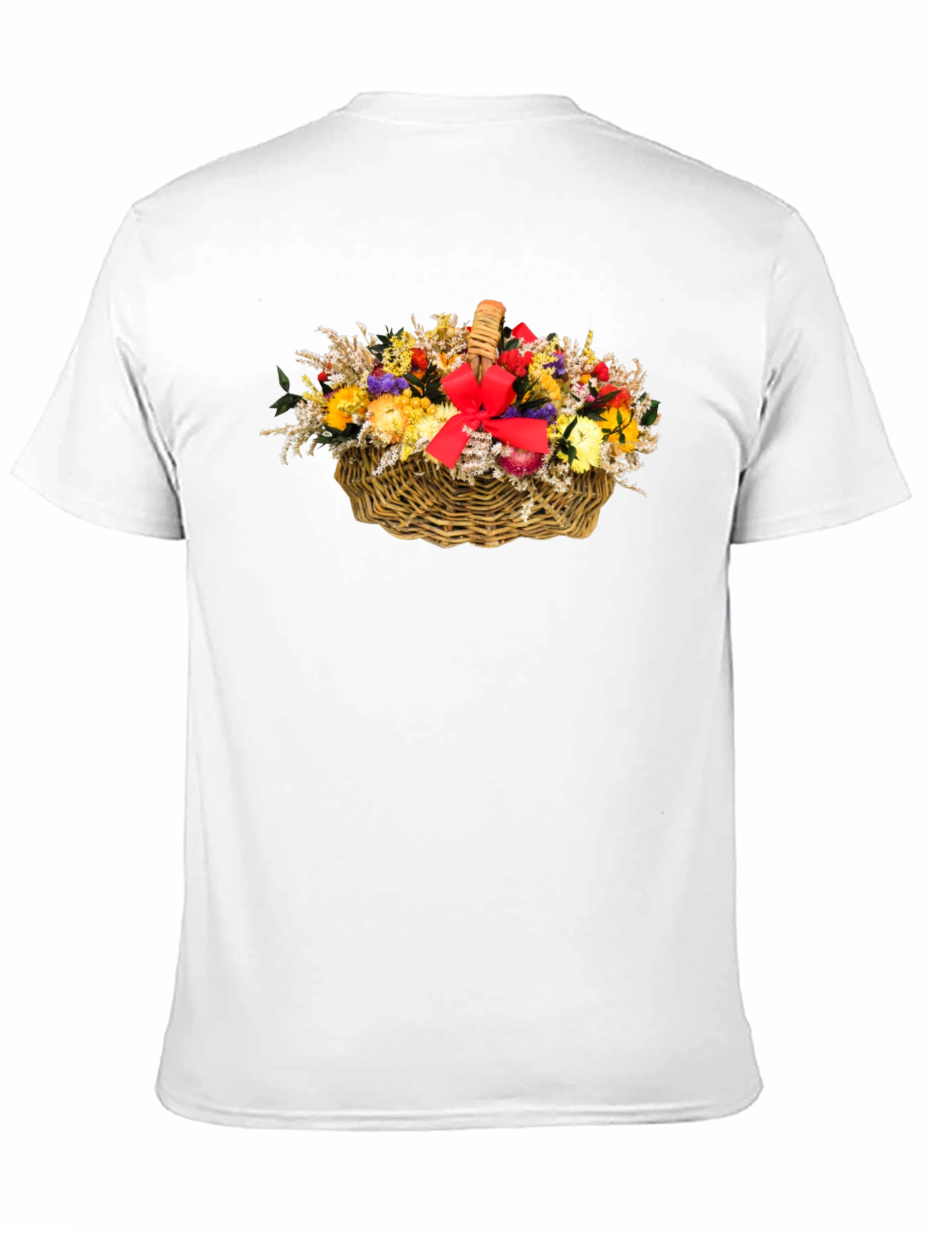 Floral Basket Graphic Tee - Black