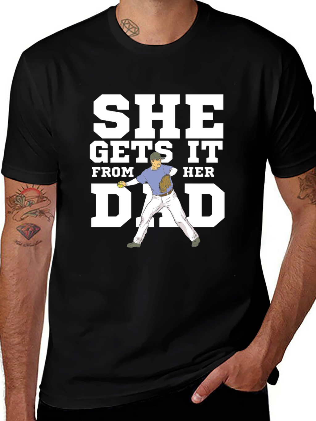 She Gets It From Her Dad Graphic Tee