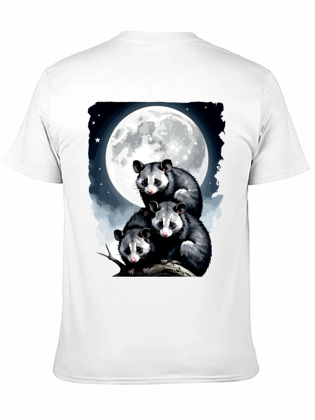Opossum Moon Graphic Tee | Mens Black T-Shirt