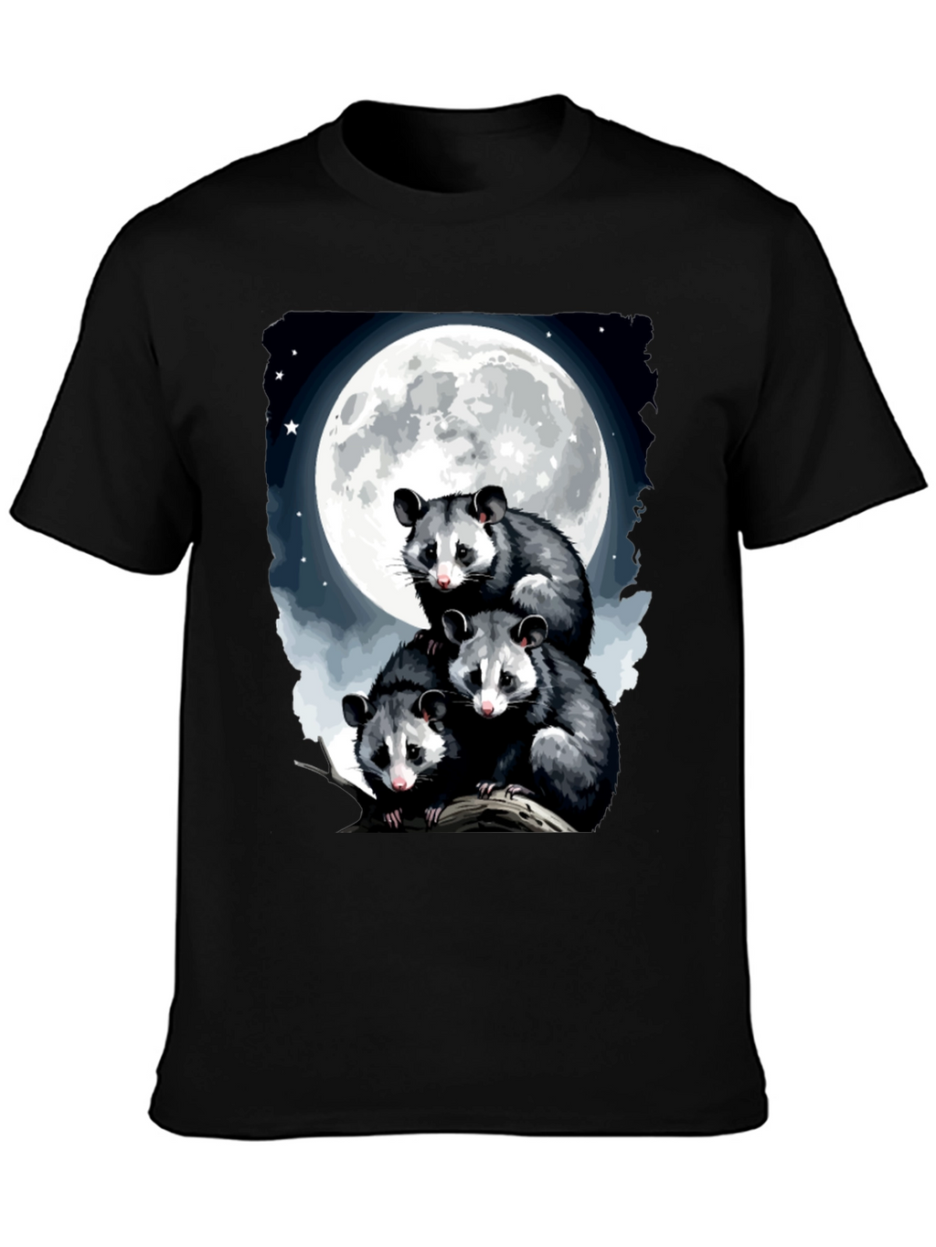 Opossum Moon Graphic Tee | Mens Black T-Shirt