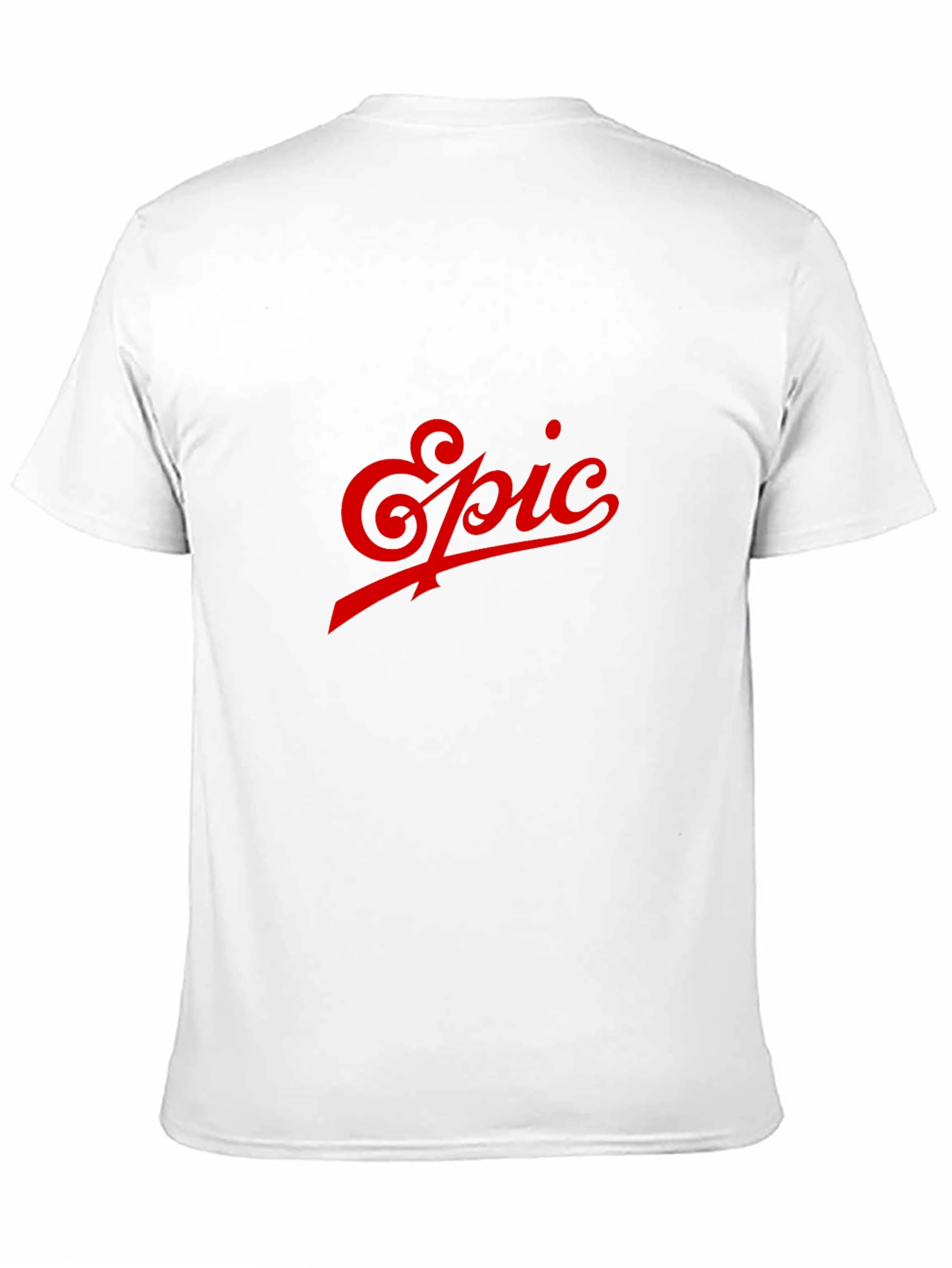 Mens Black T-Shirt with Red Epic Design