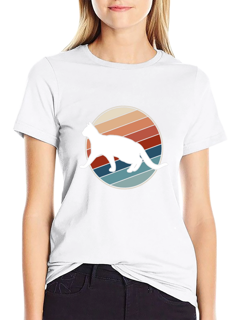 Retro Cat Graphic Tee - Cool Cat Lover Shirt
