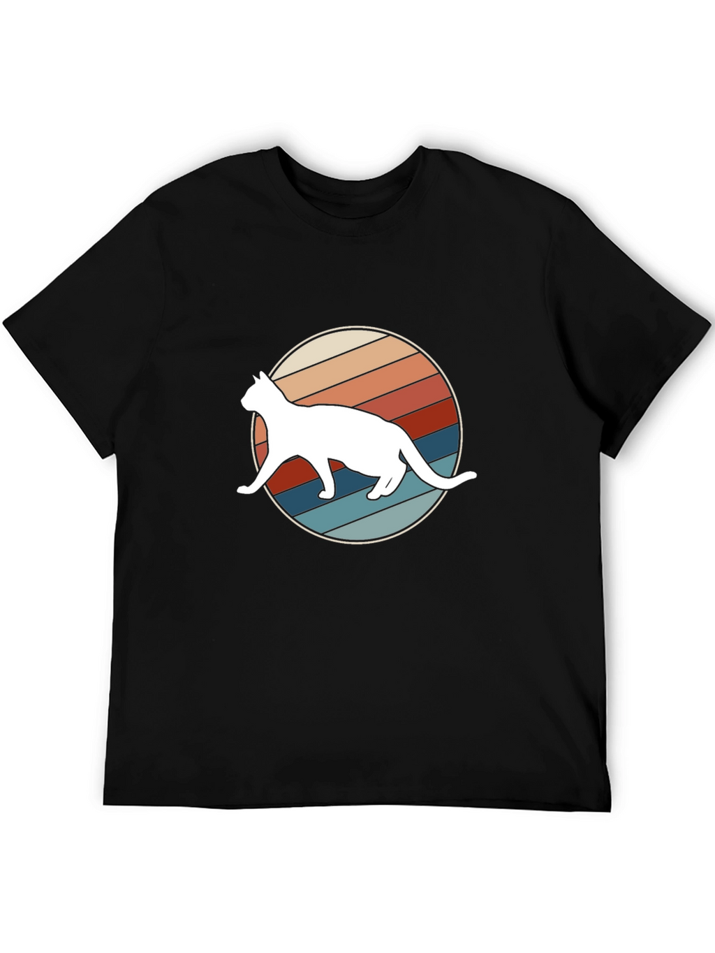 Retro Cat Graphic Tee - Cool Cat Lover Shirt