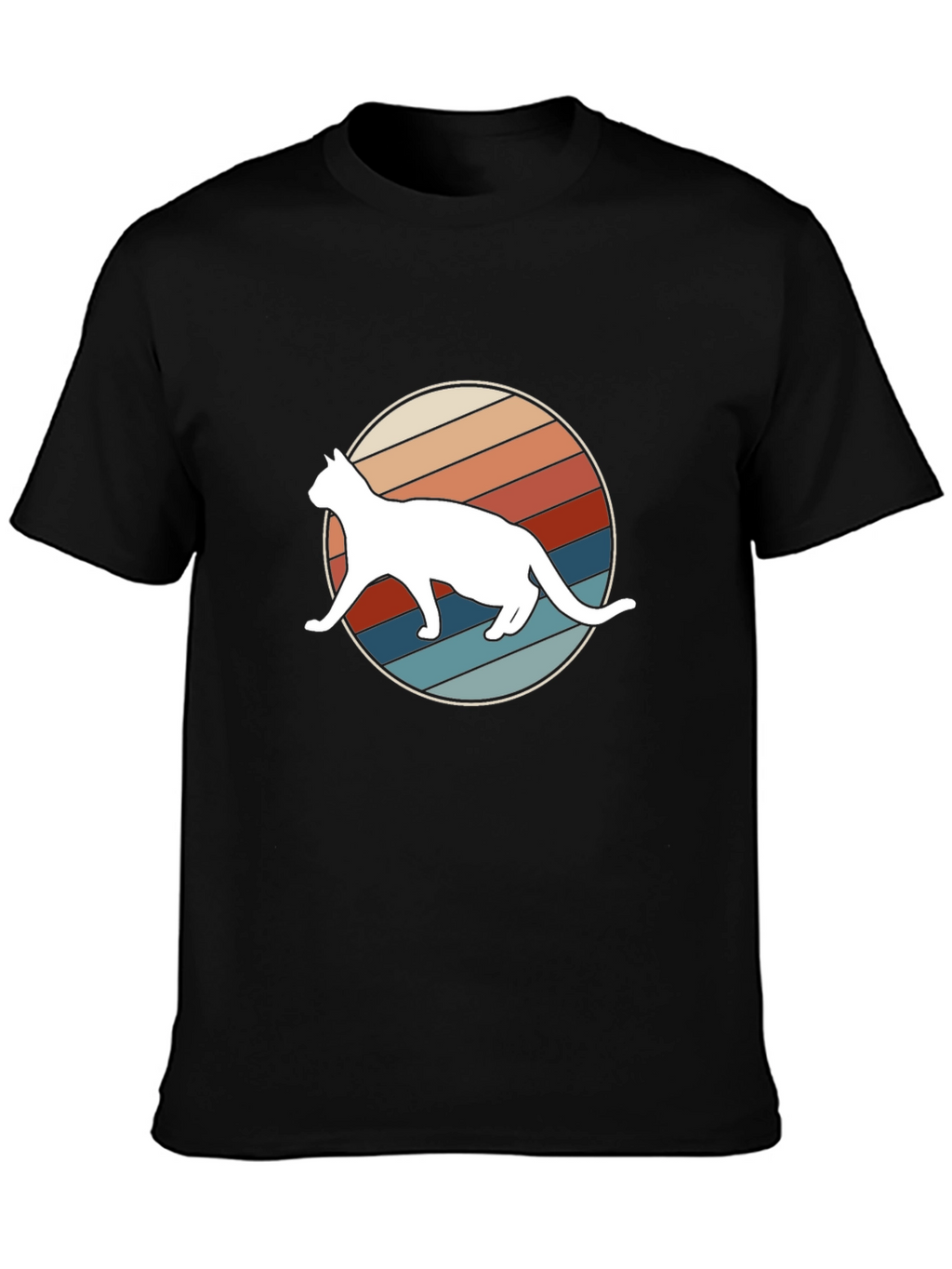 Retro Cat Graphic Tee - Cool Cat Lover Shirt