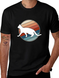 Retro Cat Graphic Tee - Cool Cat Lover Shirt