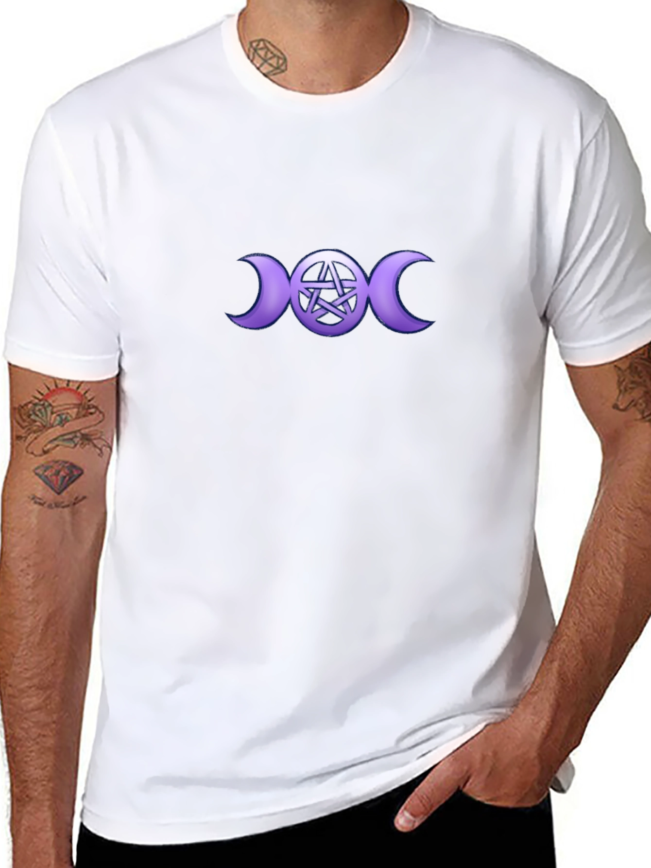 Triple Moon Goddess Pentacle T-Shirt