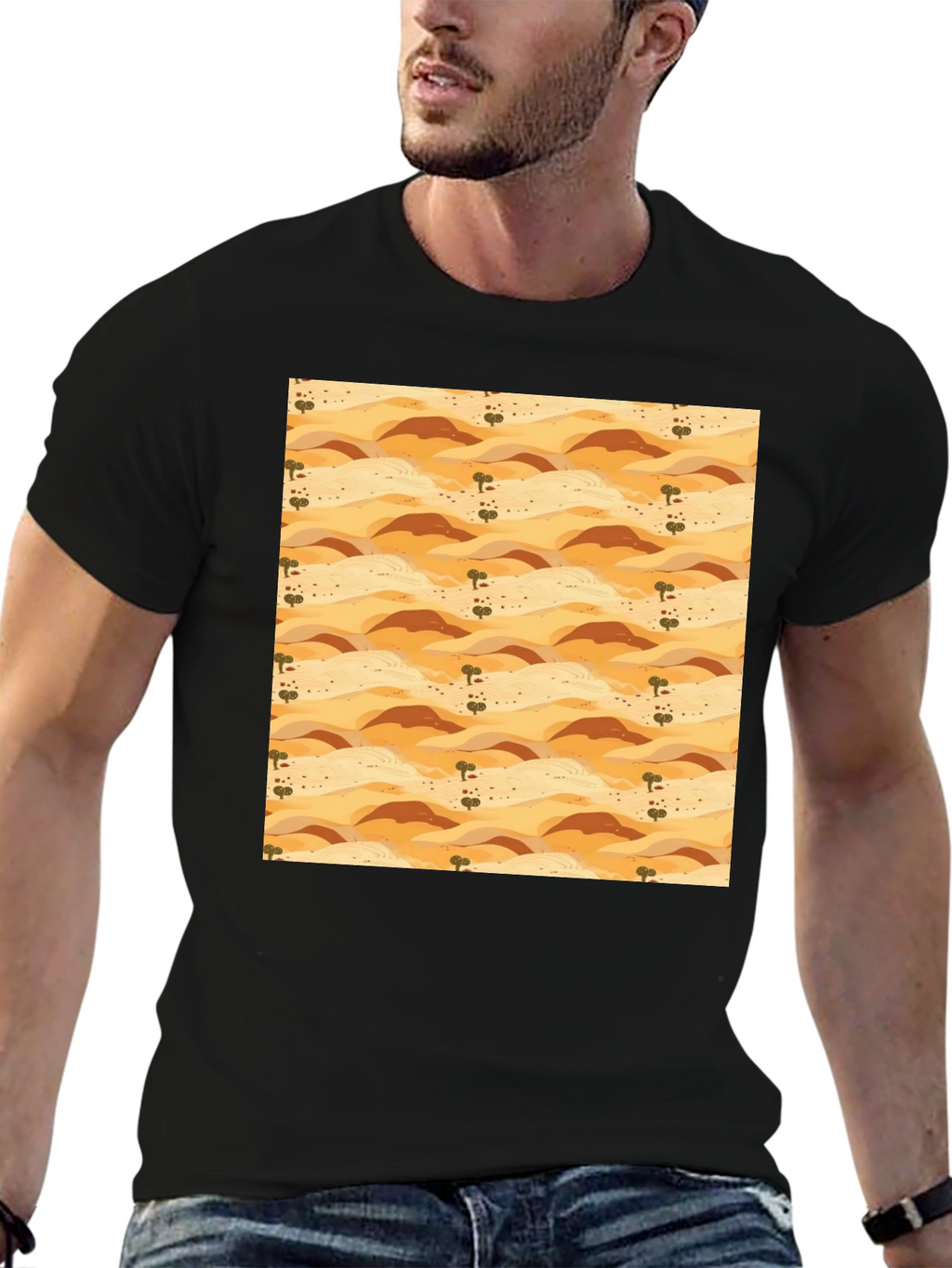 Desert Landscape Print T-Shirt