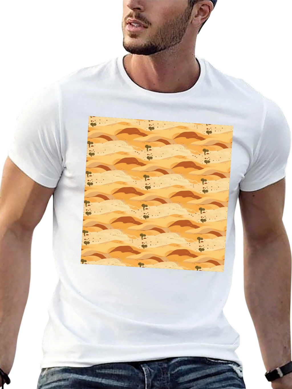 Desert Landscape Print T-Shirt