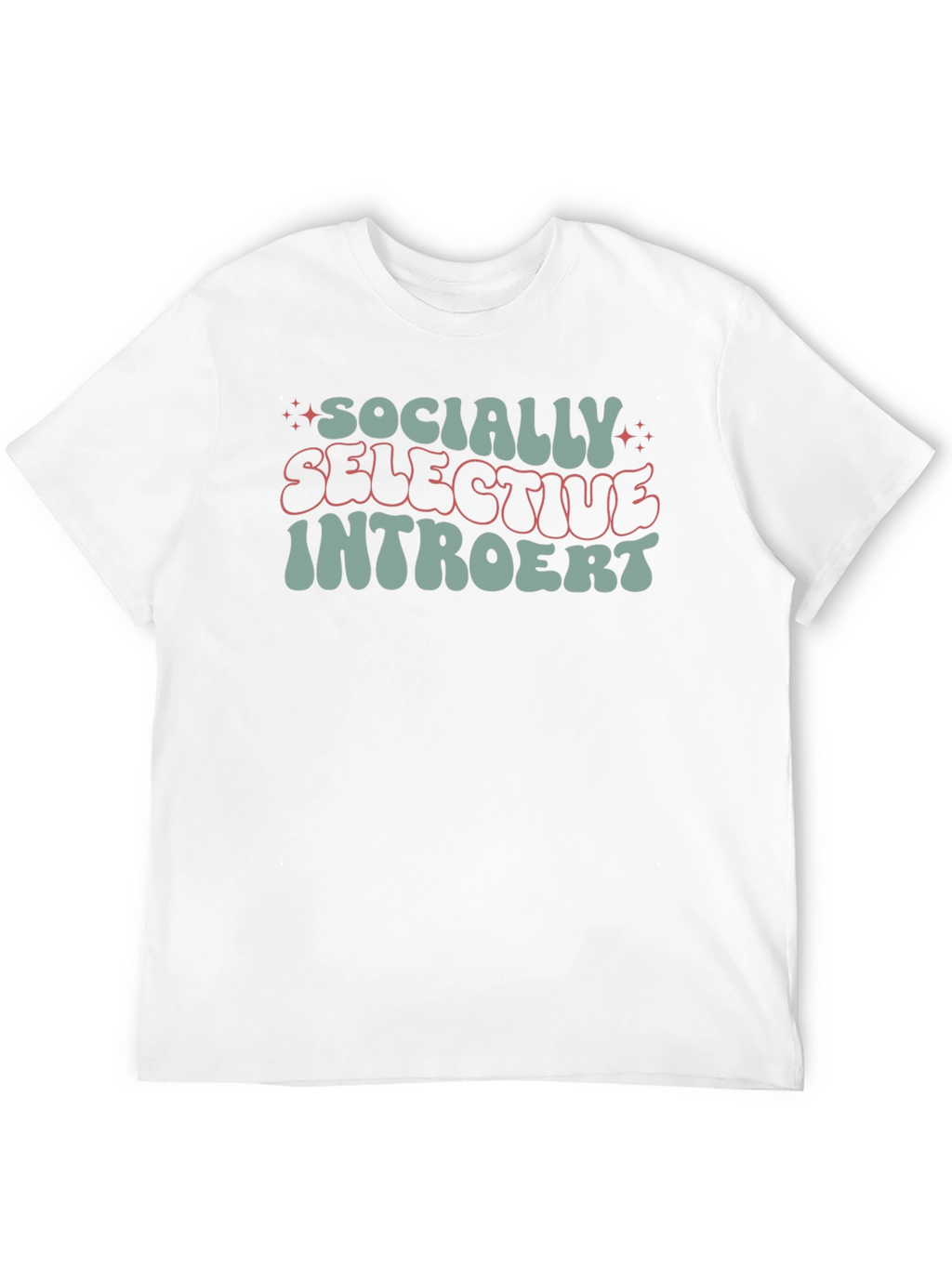 Socially Selective Introvert Black Graphic Tee