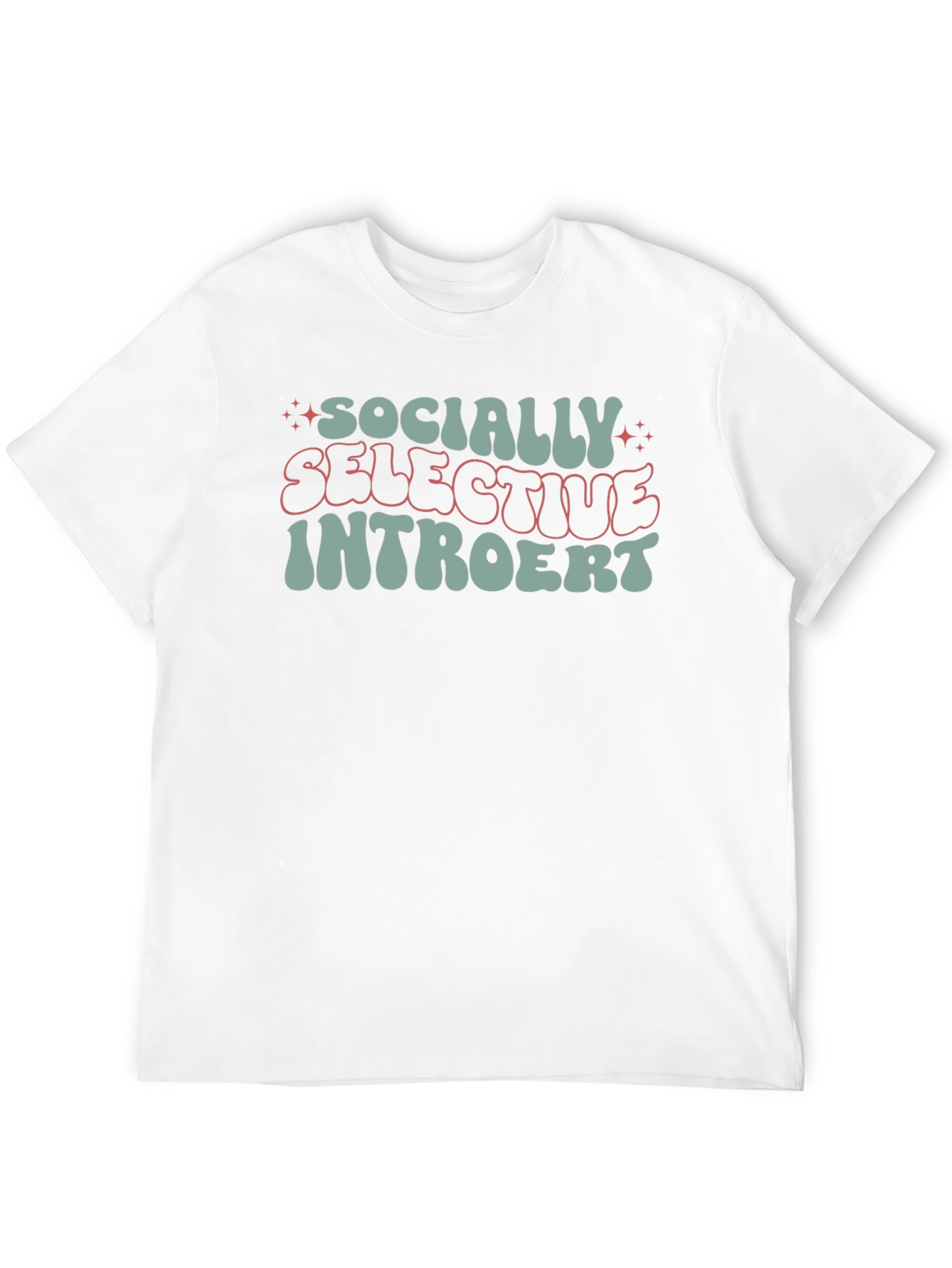 Socially Selective Introvert Black Graphic Tee