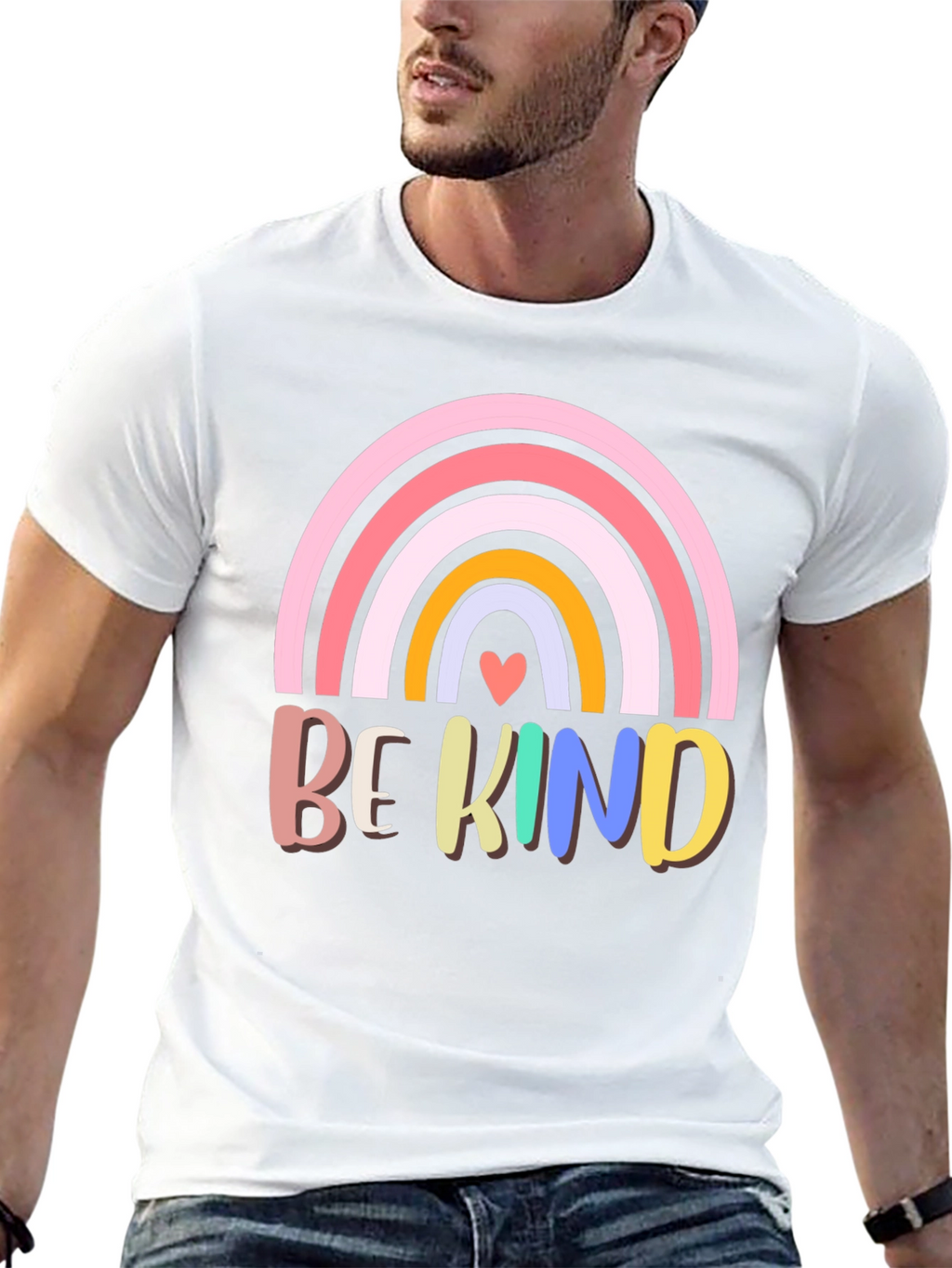 Be Kind Rainbow Graphic T-Shirt