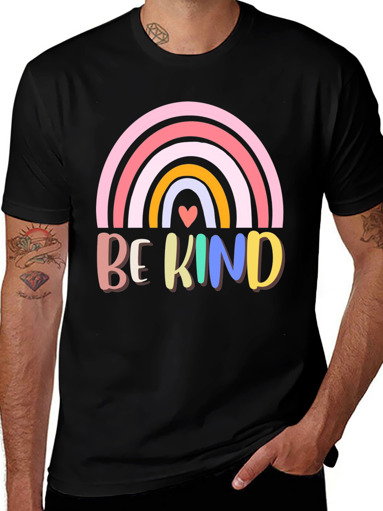 Be Kind Rainbow Graphic T-Shirt