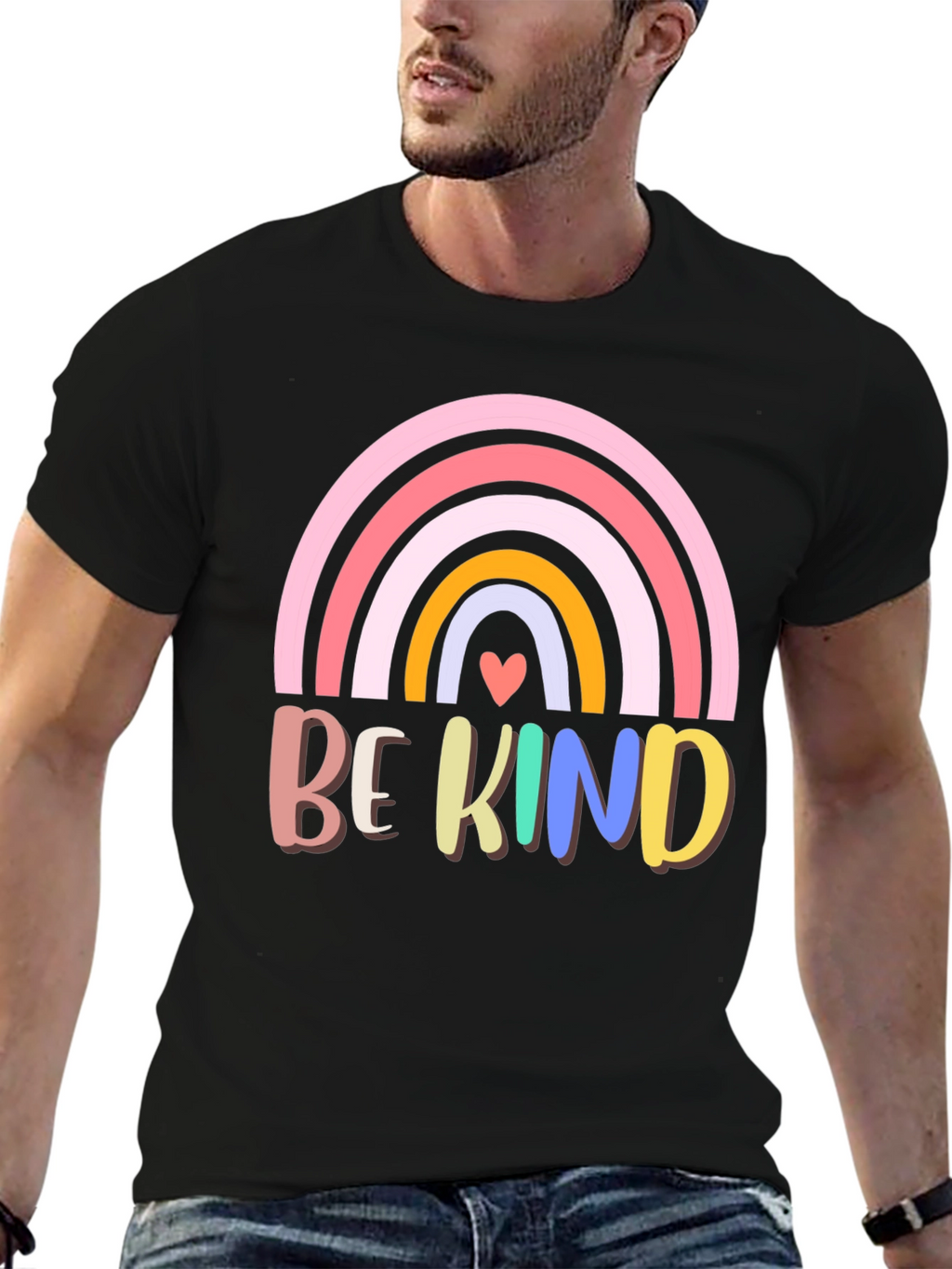 Be Kind Rainbow Graphic T-Shirt