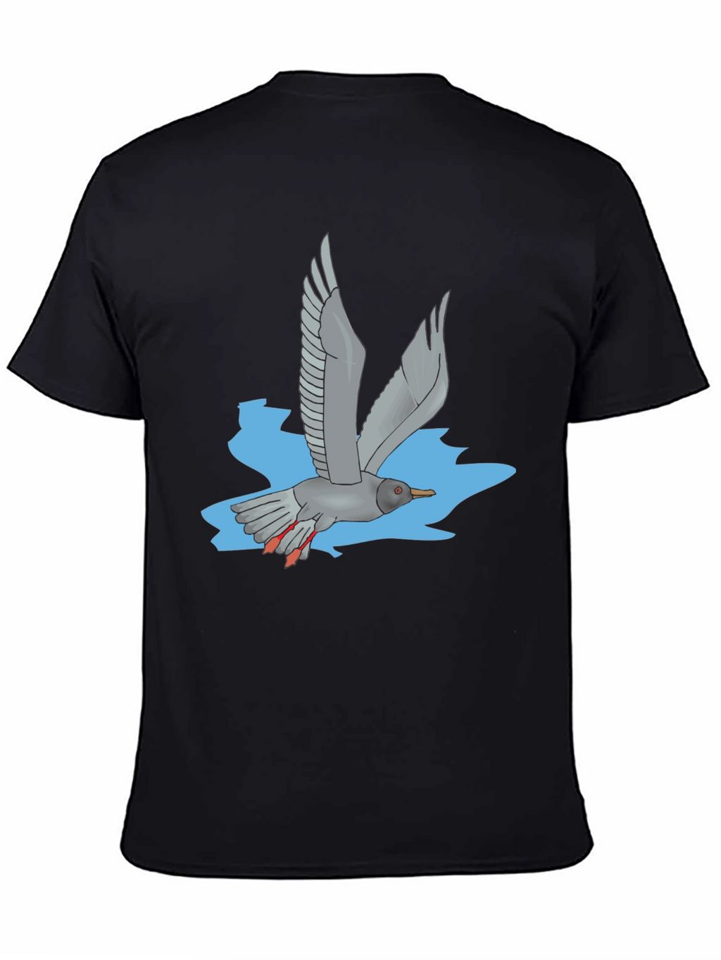 Seagull Graphic Black T-Shirt