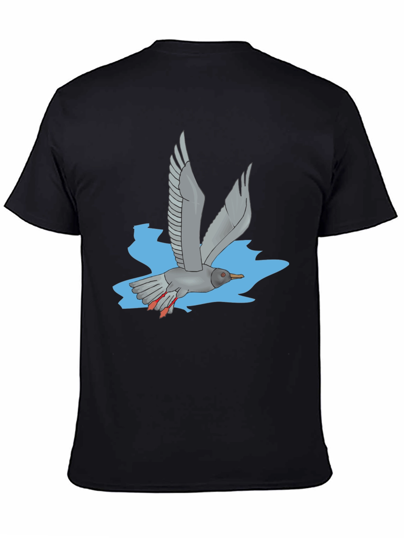 Seagull Graphic Black T-Shirt