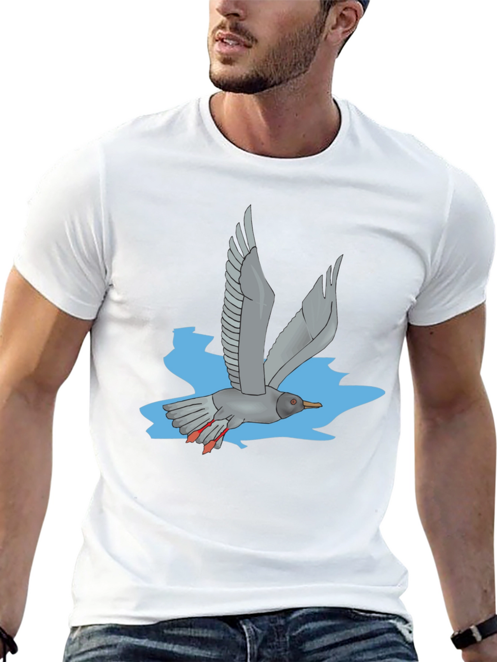 Seagull Graphic Black T-Shirt