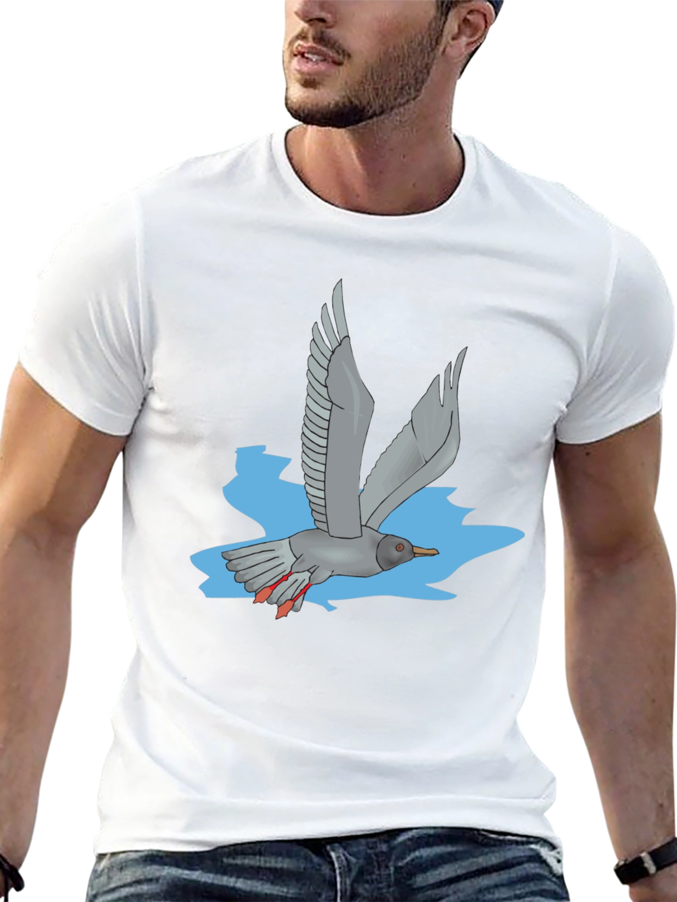 Seagull Graphic Black T-Shirt