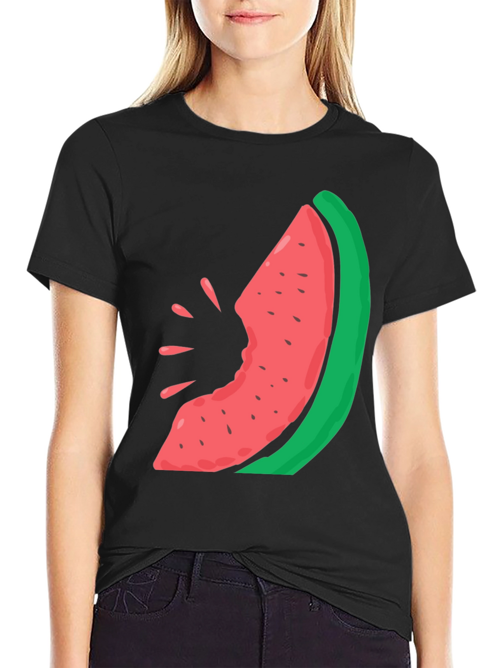 Watermelon Bite Graphic Tee - Casual Summer Style