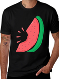 Watermelon Bite Graphic Tee - Casual Summer Style
