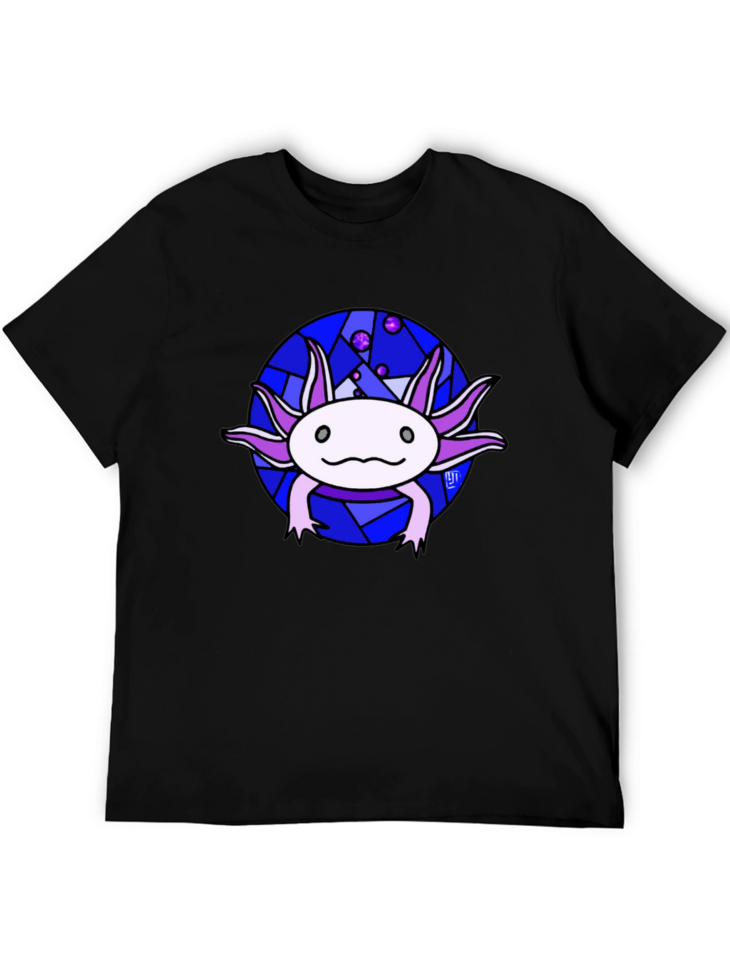 Axolotl T-Shirt - Unique Stained Glass Design