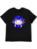Axolotl T-Shirt - Unique Stained Glass Design