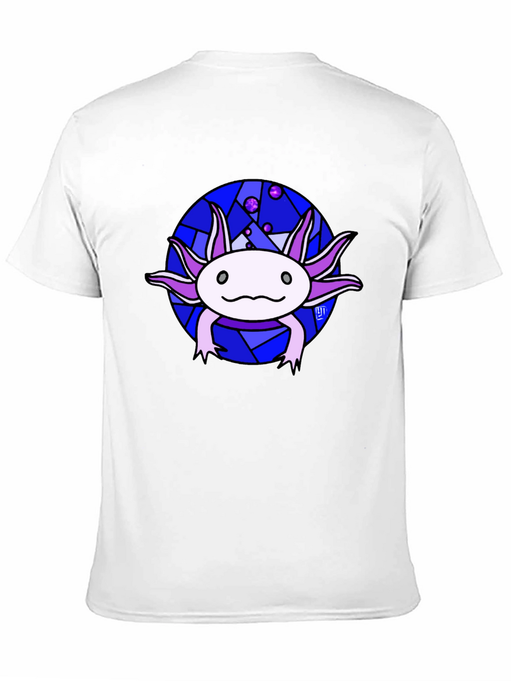Axolotl T-Shirt - Unique Stained Glass Design