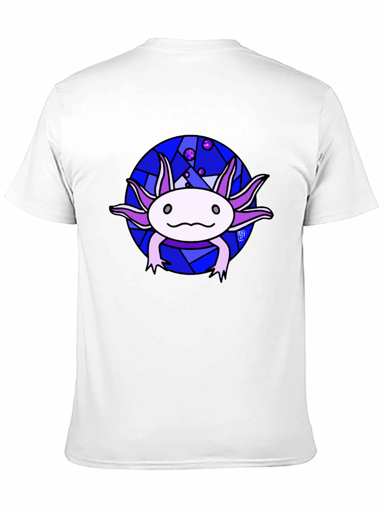 Axolotl T-Shirt - Unique Stained Glass Design