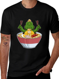 Ramen Turtle Graphic T-Shirt - Black