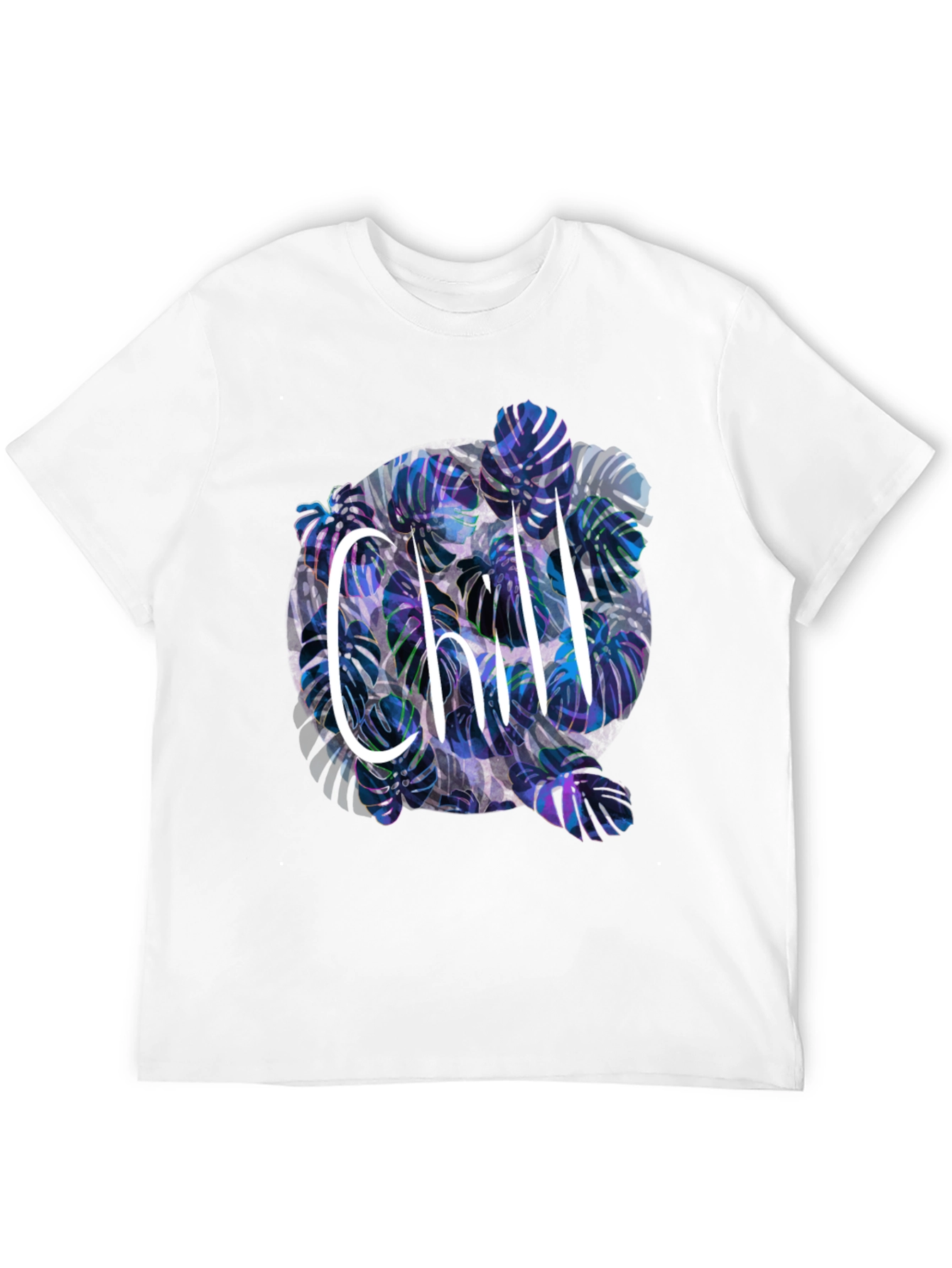 Chill Monstera Leaf Graphic Tee - Relaxed Fit
