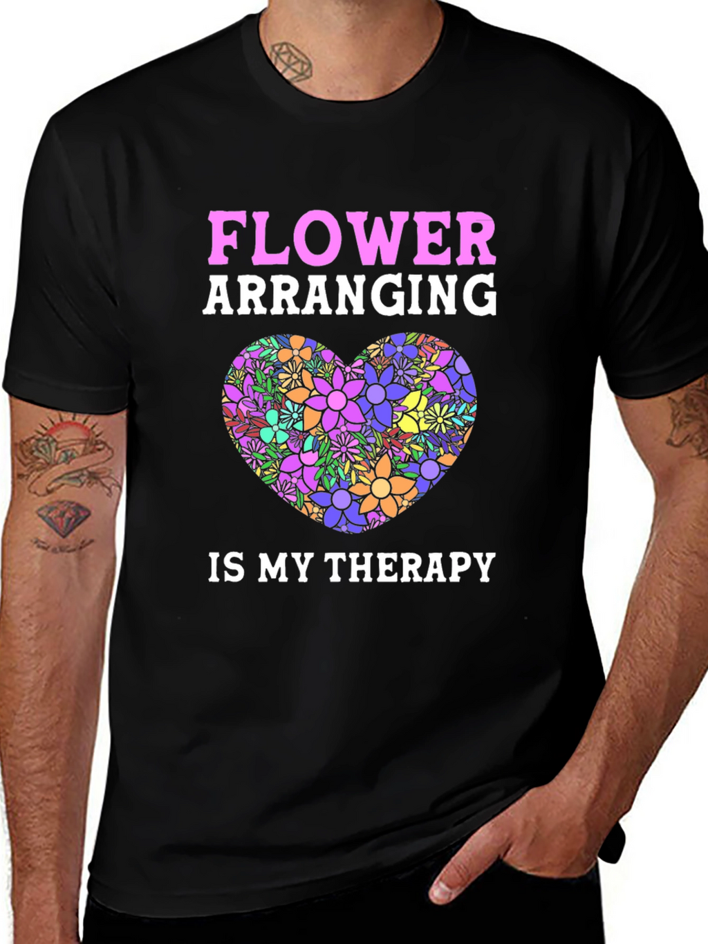 Flower Arranging Therapy Graphic T-Shirt