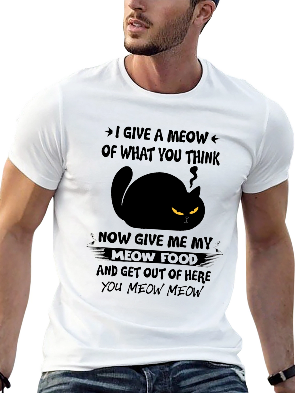 I Give a Meow Cat Graphic T-Shirt