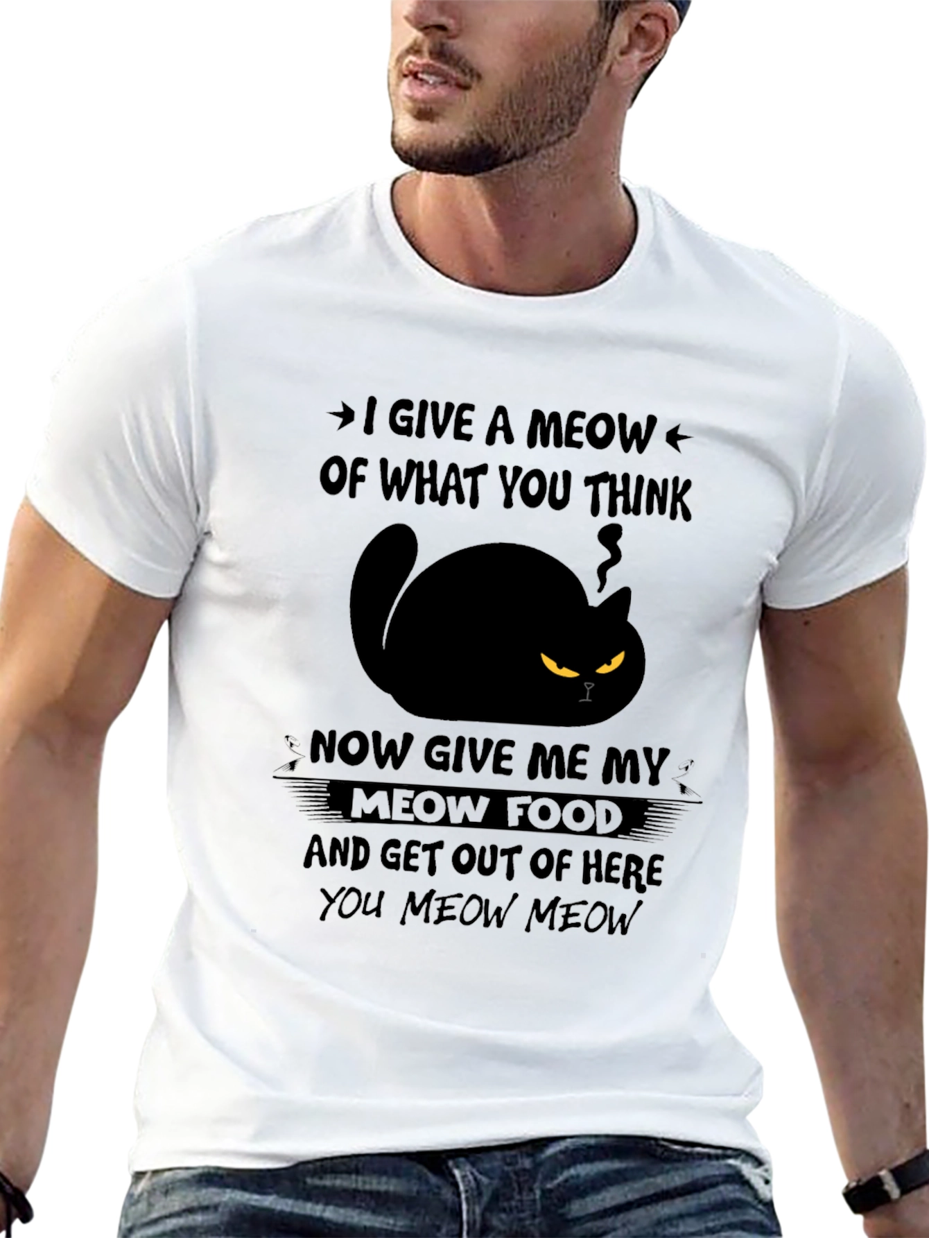 I Give a Meow Cat Graphic T-Shirt