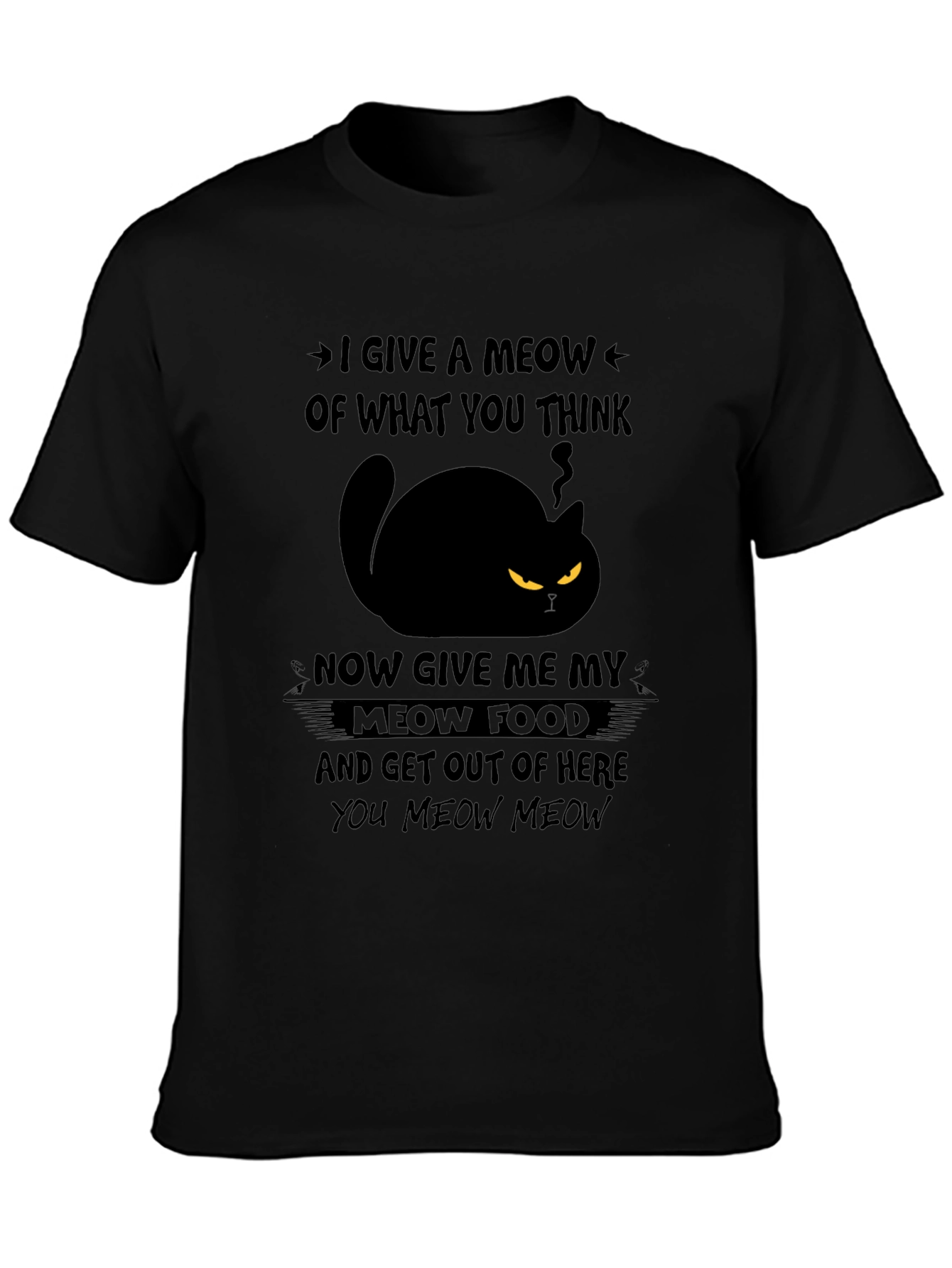 I Give a Meow Cat Graphic T-Shirt