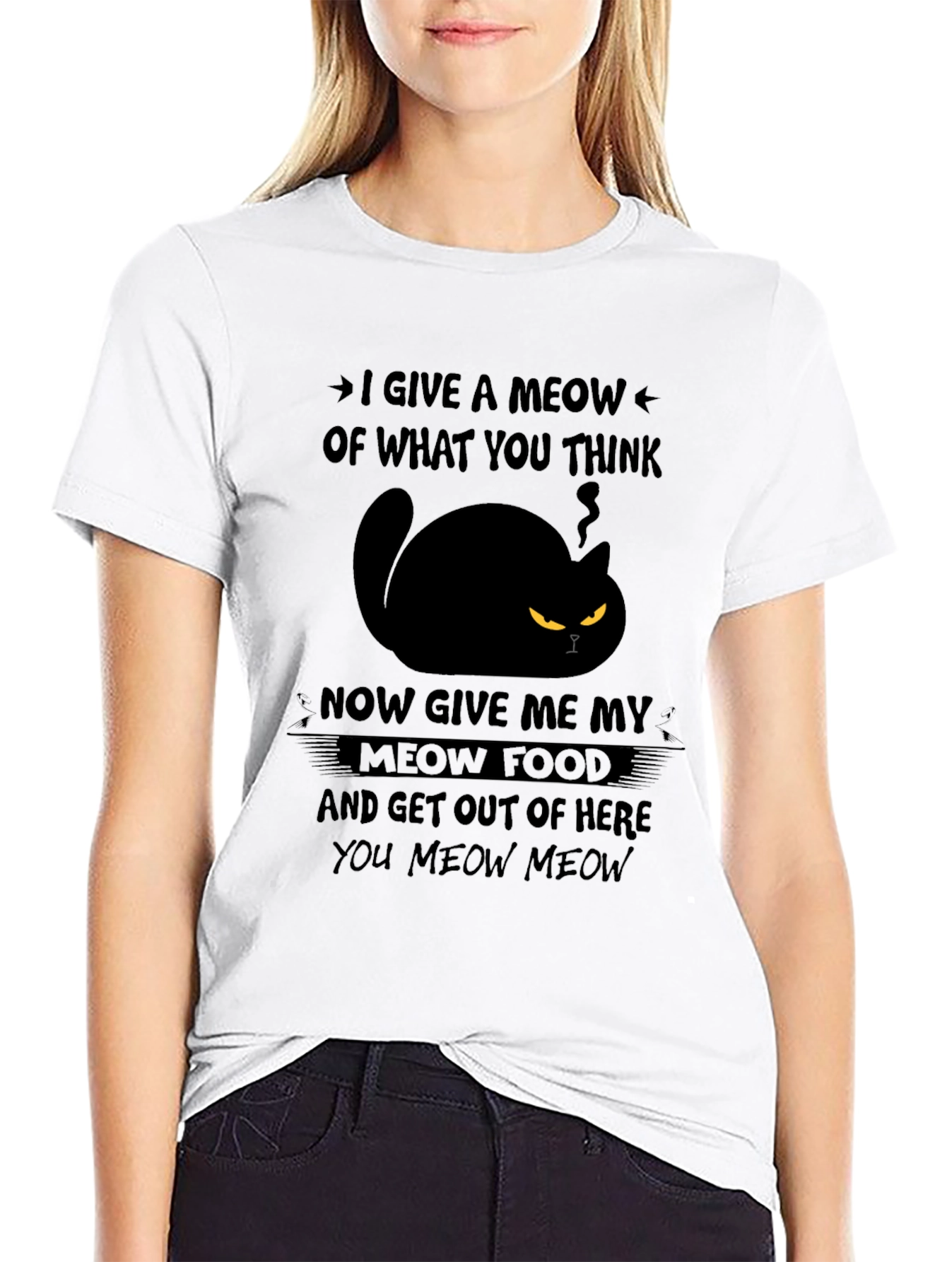 I Give a Meow Cat Graphic T-Shirt