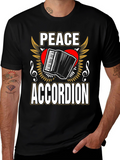 Peace Accordion T-Shirt - Musician Gift