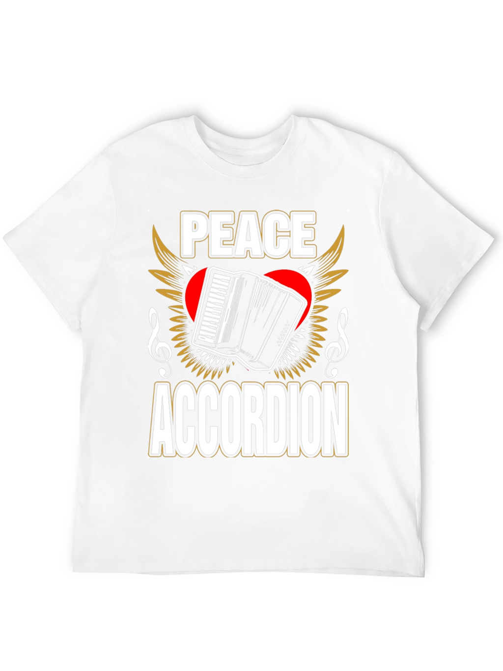 Peace Accordion T-Shirt - Musician Gift