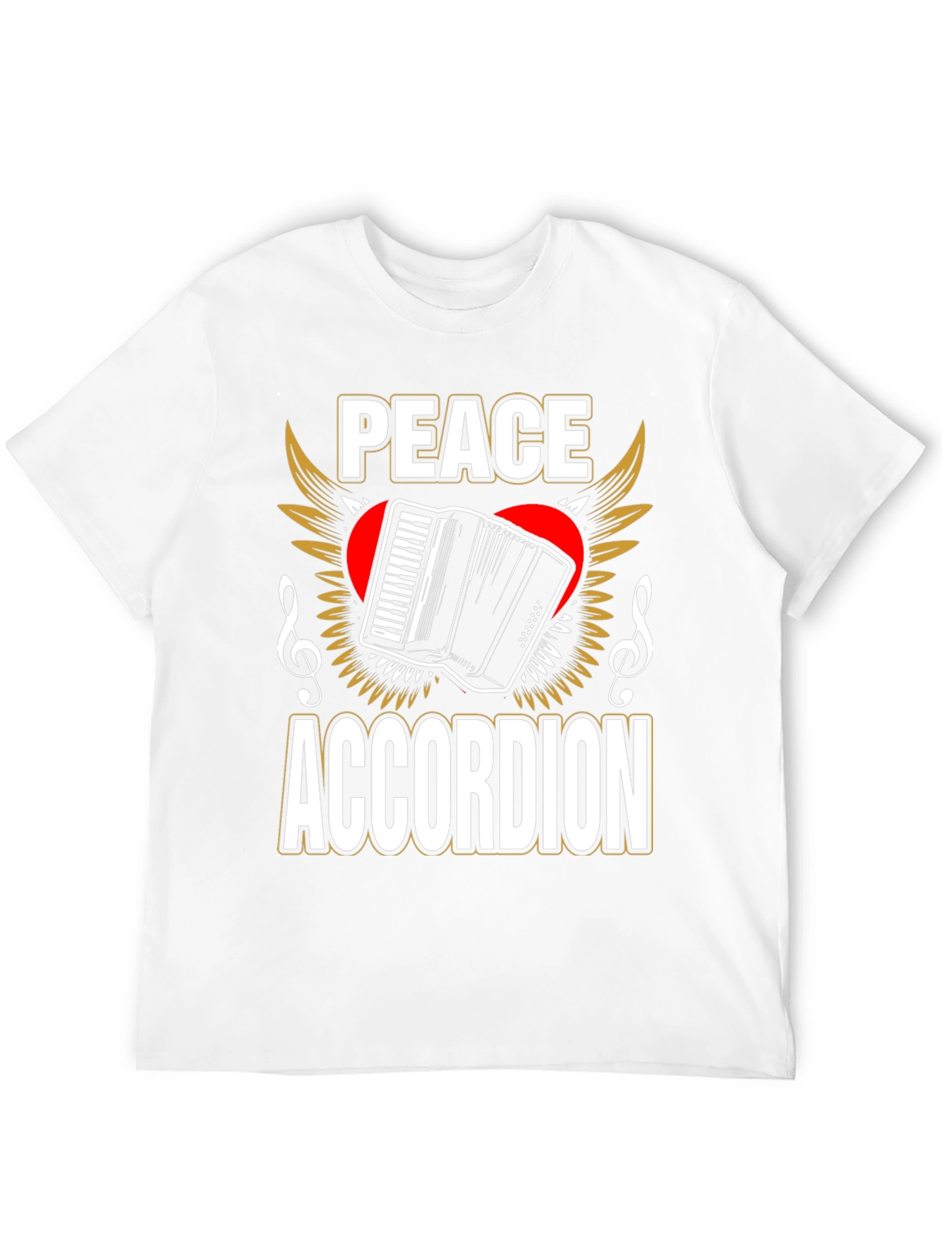 Peace Accordion T-Shirt - Musician Gift