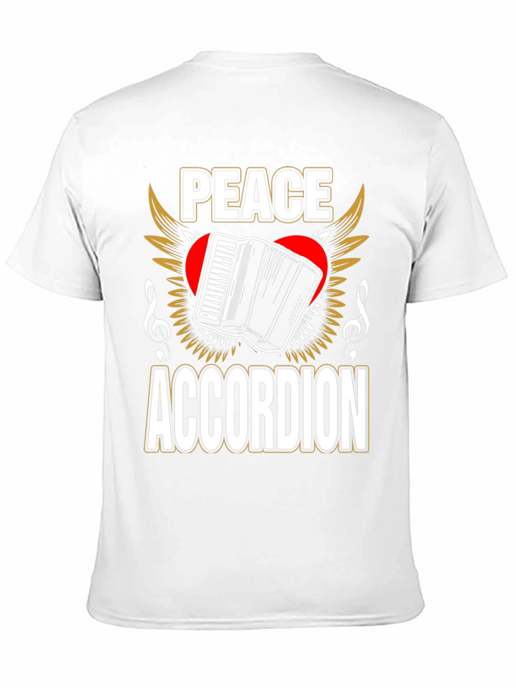 Peace Accordion T-Shirt - Musician Gift