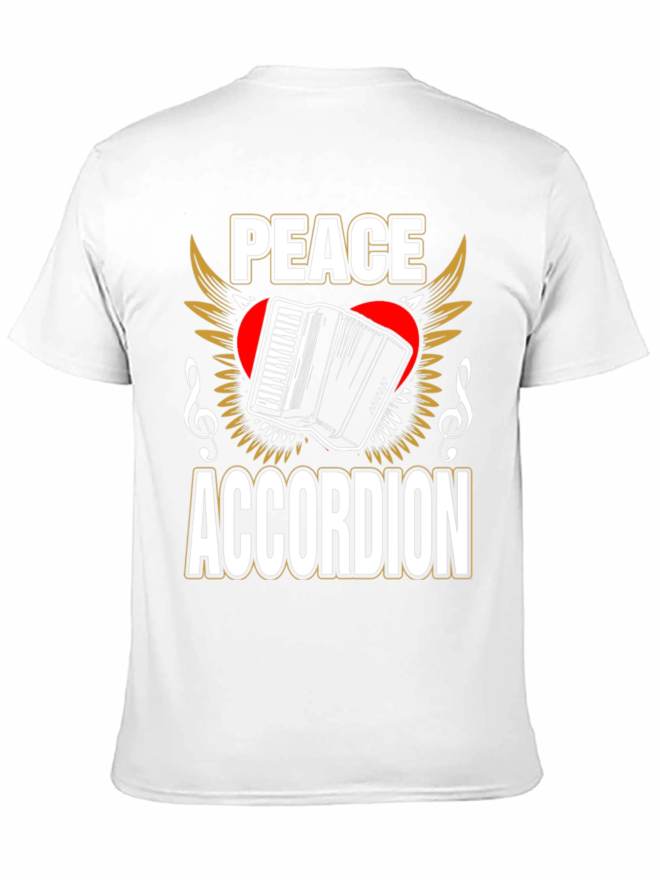 Peace Accordion T-Shirt - Musician Gift