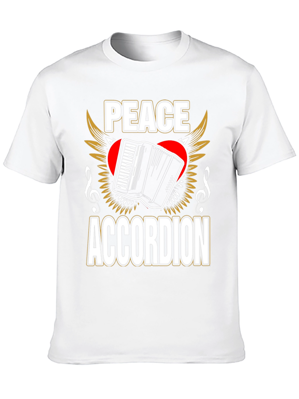 Peace Accordion T-Shirt - Musician Gift