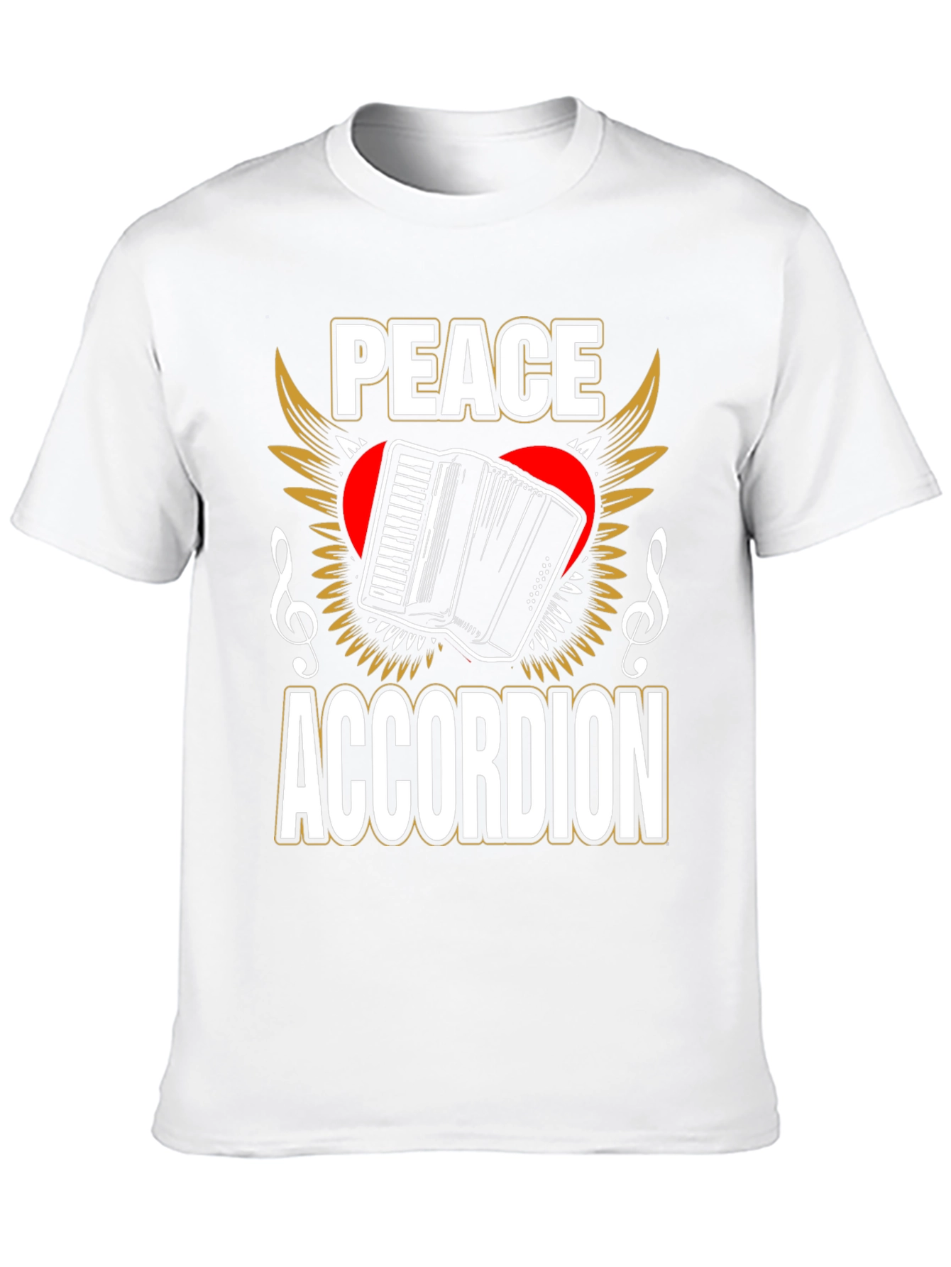 Peace Accordion T-Shirt - Musician Gift