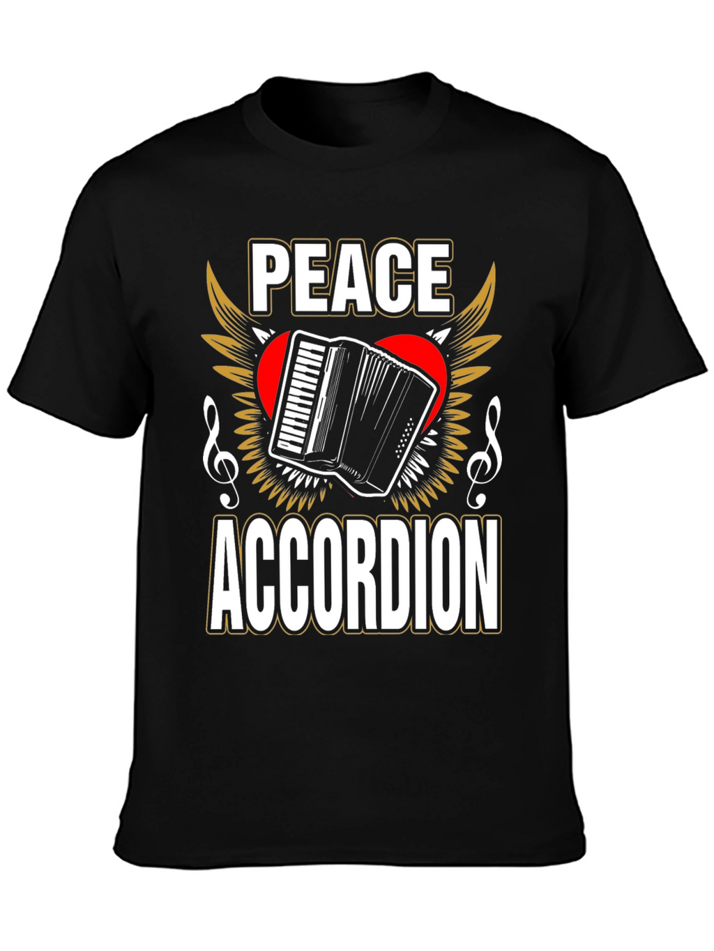 Peace Accordion T-Shirt - Musician Gift