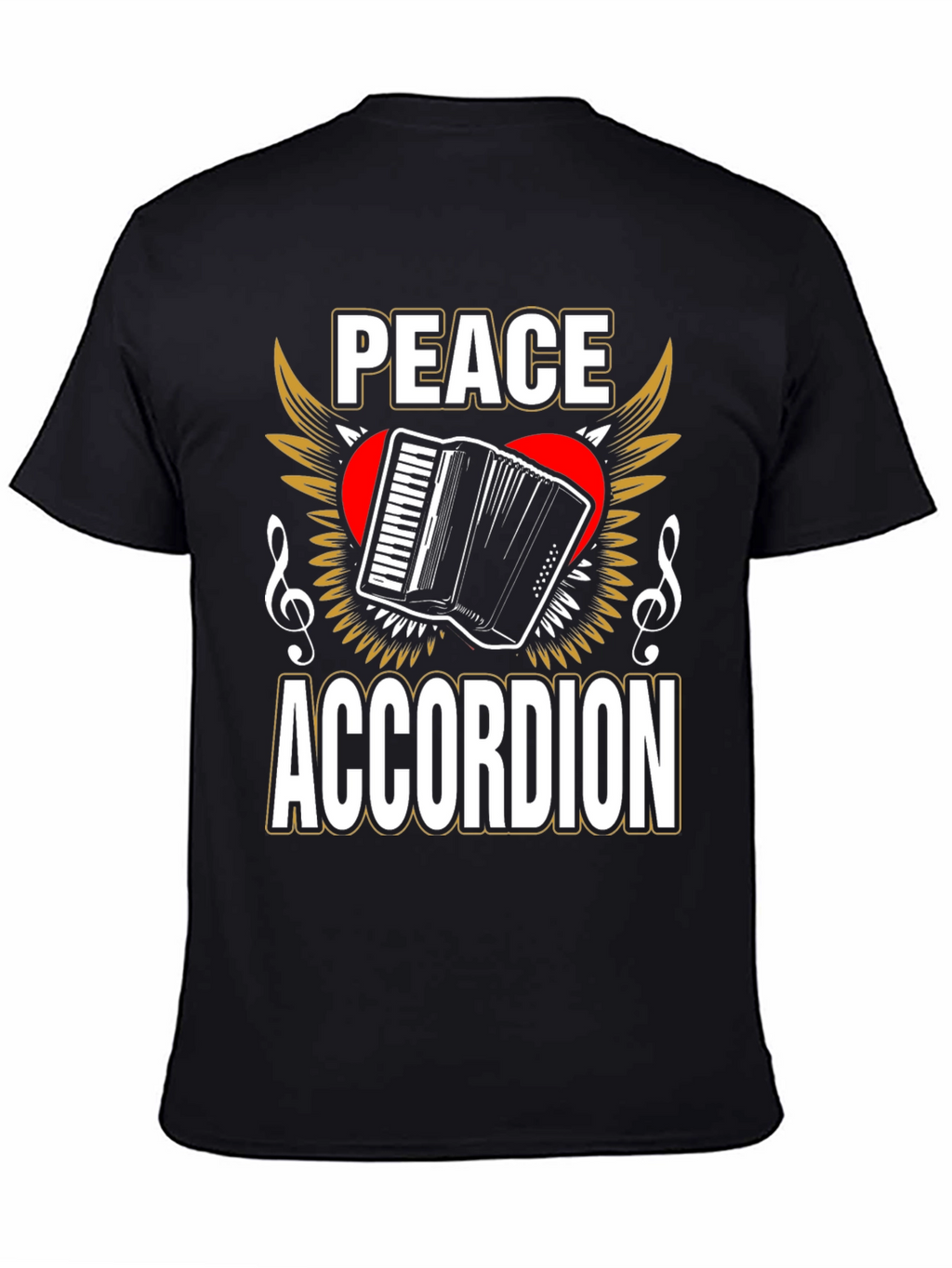 Peace Accordion T-Shirt - Musician Gift