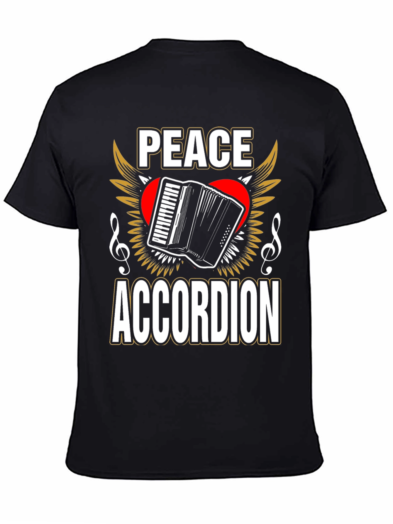 Peace Accordion T-Shirt - Musician Gift