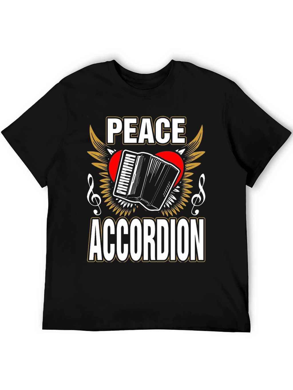 Peace Accordion T-Shirt - Musician Gift