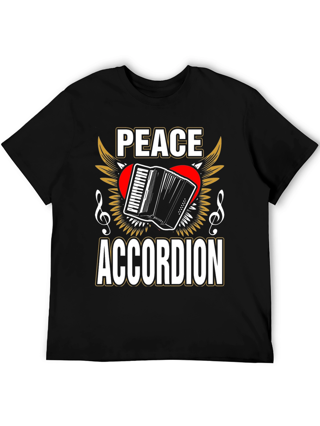 Peace Accordion T-Shirt - Musician Gift