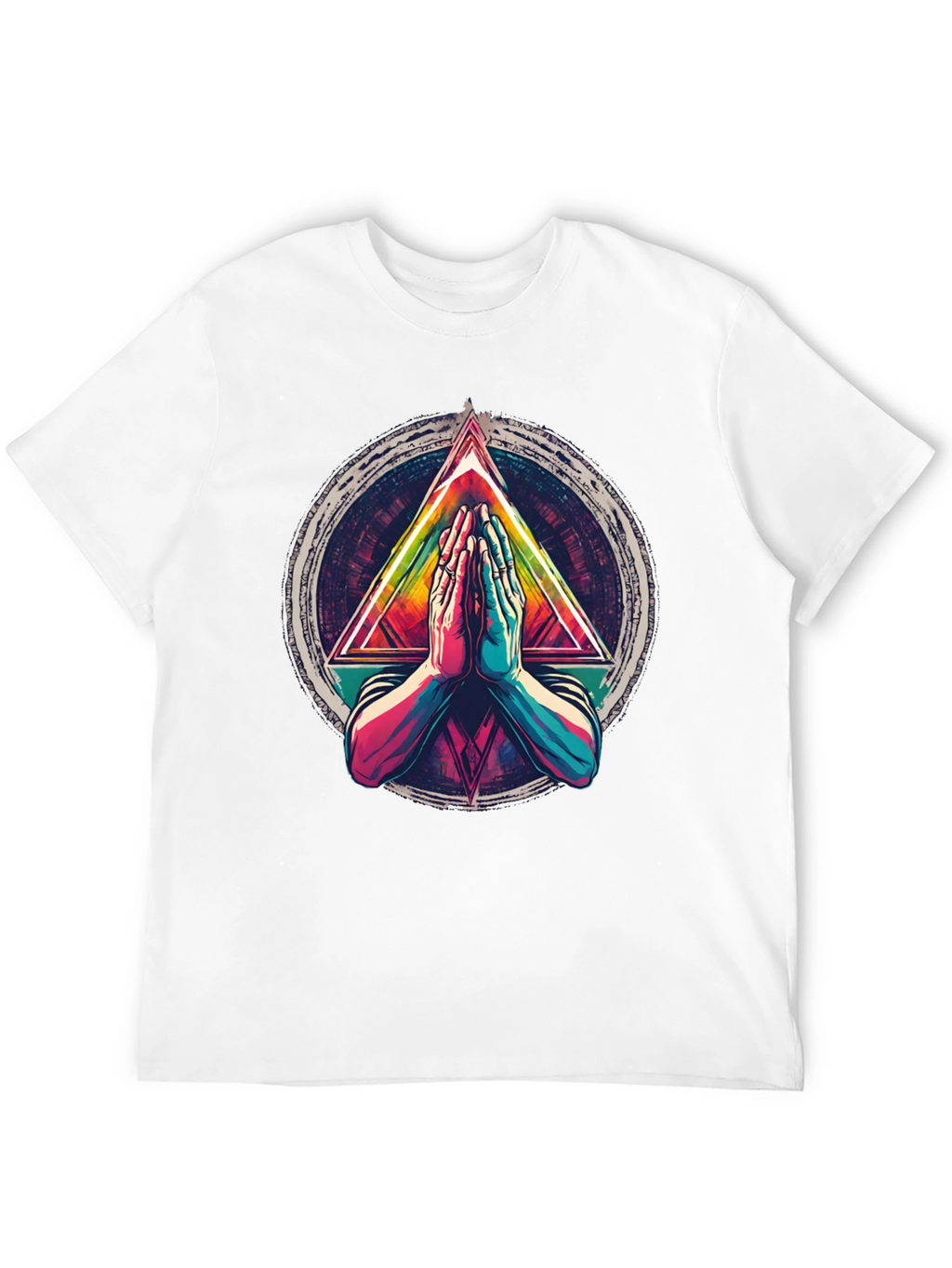 Geometric Hands Black T-Shirt