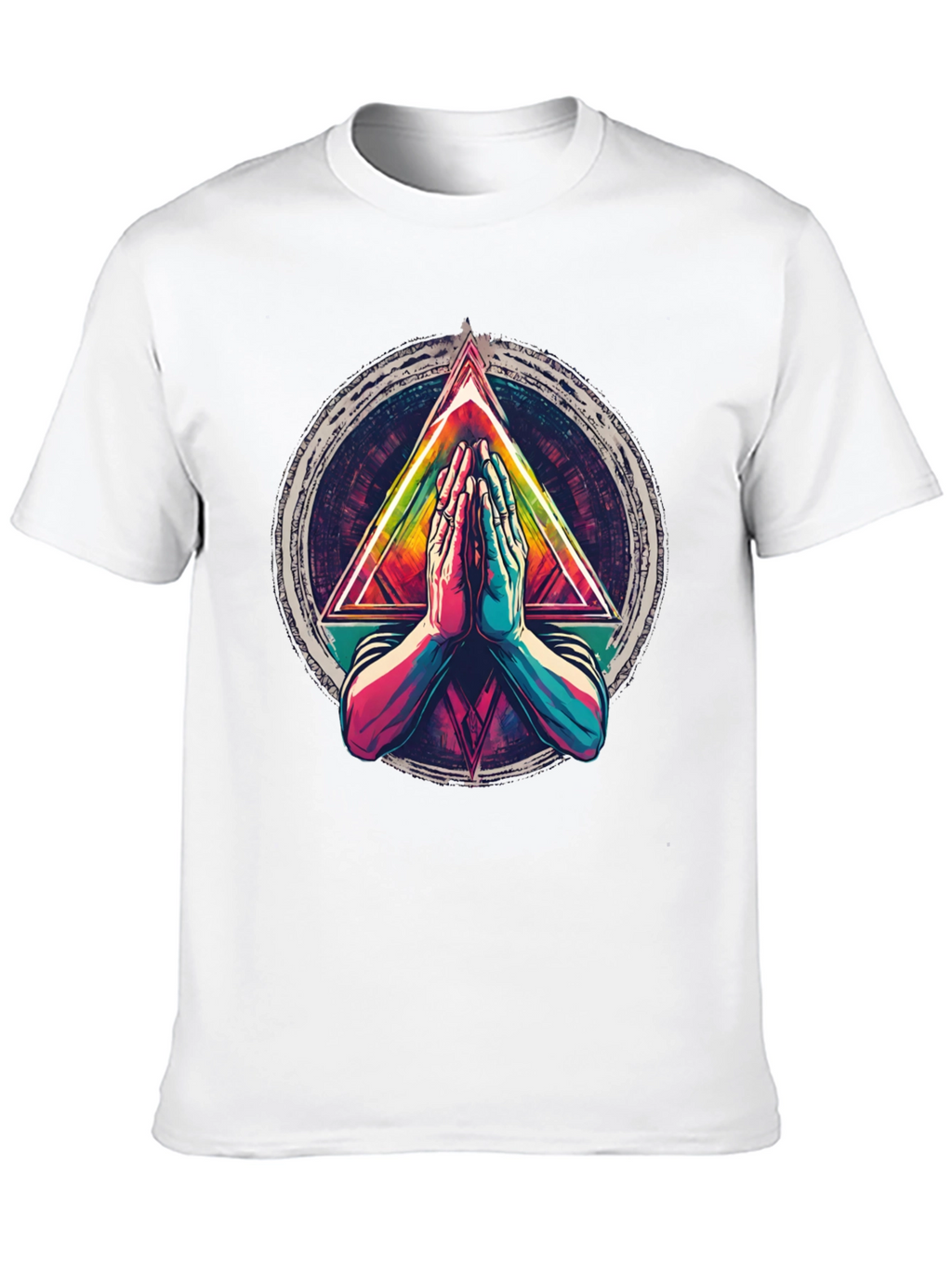 Geometric Hands Black T-Shirt