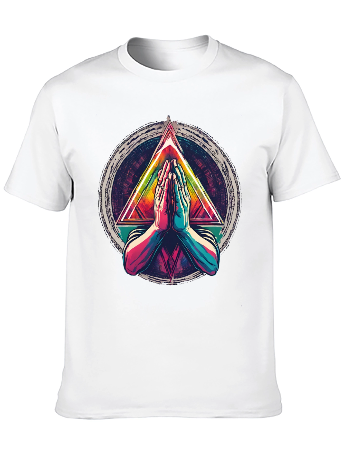 Geometric Hands Black T-Shirt